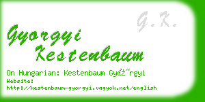 gyorgyi kestenbaum business card